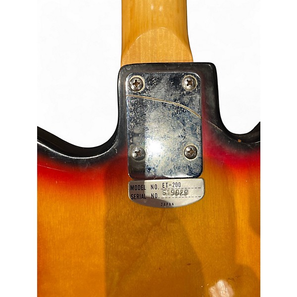 Vintage 1960s Teisco ET-200 TULIP SUNBURST Solid Body Electric Guitar