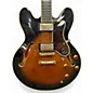 Used 2000s Epiphone Sheraton Vintage Sunburst Hollow Body Electric Guitar