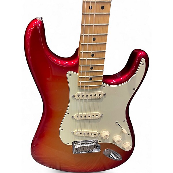 Used Fender American Deluxe Stratocaster Sunset Metallic Solid Body Electric Guitar