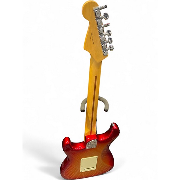 Used Fender American Deluxe Stratocaster Sunset Metallic Solid Body Electric Guitar