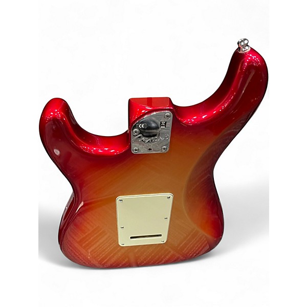 Used Fender American Deluxe Stratocaster Sunset Metallic Solid Body Electric Guitar