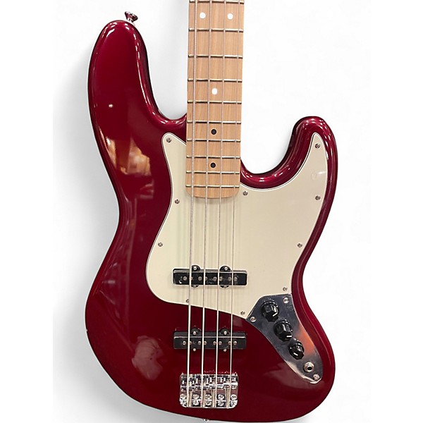 Used Squier Affinity Jazz Bass Candy Apple Red Electric Bass Guitar