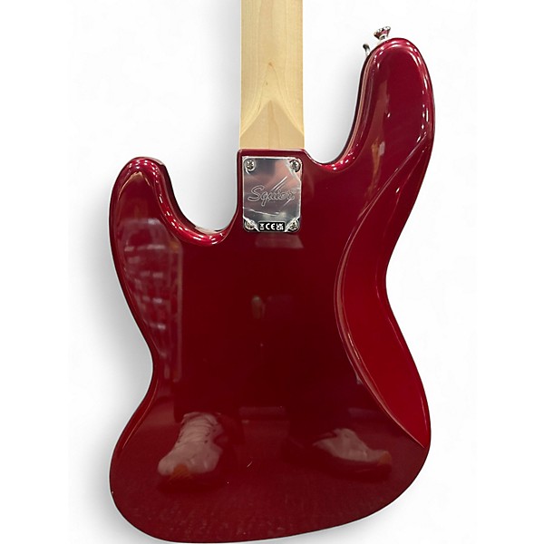 Used Squier Affinity Jazz Bass Candy Apple Red Electric Bass Guitar