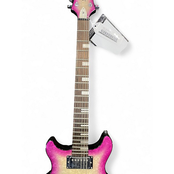 Used Daisy Rock ELITE CLASSIC LEFTY PINK WHITE BURST Solid Body Electric Guitar