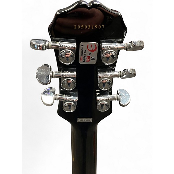 Used Epiphone Les Paul Classic Trans Black Solid Body Electric Guitar