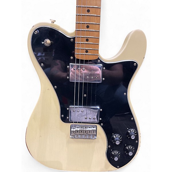 Used Fender Roadworn Telecaster Deluxe Buttercream Solid Body Electric Guitar