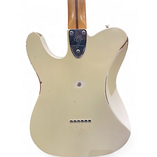 Used Fender Roadworn Telecaster Deluxe Buttercream Solid Body Electric Guitar