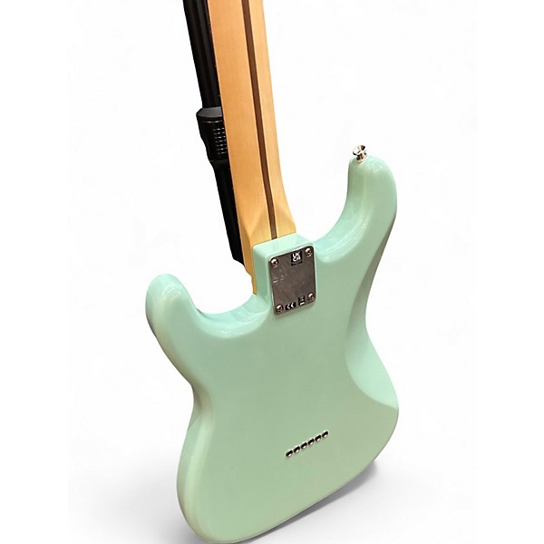 Used 2023 Fender Tom Delonge Signature Stratocaster Surf Green Solid Body Electric Guitar