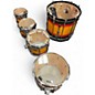 Used Pearl 5 Piece 1980's BLX Birch 2 Color Sunburst Drum Kit