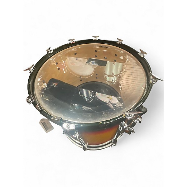 Used Pearl 5 Piece 1980's BLX Birch 2 Color Sunburst Drum Kit