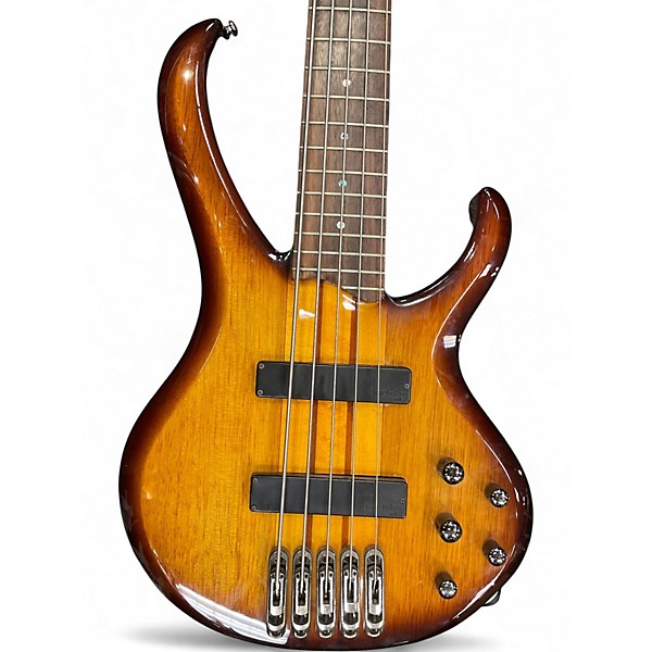 Used Ibanez BTB575 Brown Sunburst Electric Bass Guitar