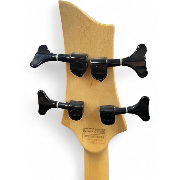 Used Schecter Guitar Research C-4 GT Natural Electric Bass Guitar