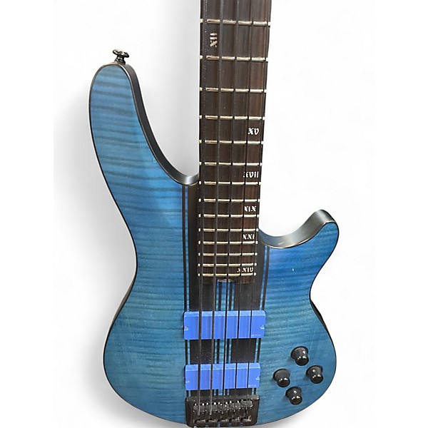 Used Schecter Guitar Research C-5 GT Blue Electric Bass Guitar