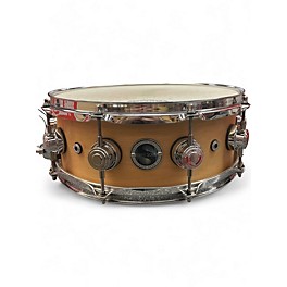 Used DW 5X14 Collector's Series Finish Ply Super Solid Maple Snare Natural Drum