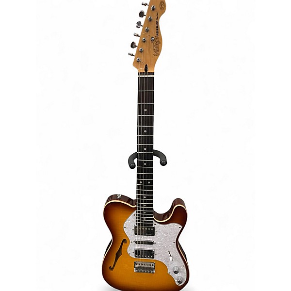 Used Vintage Reissued Series V72 3 Tone Sunburst Hollow Body Electric Guitar