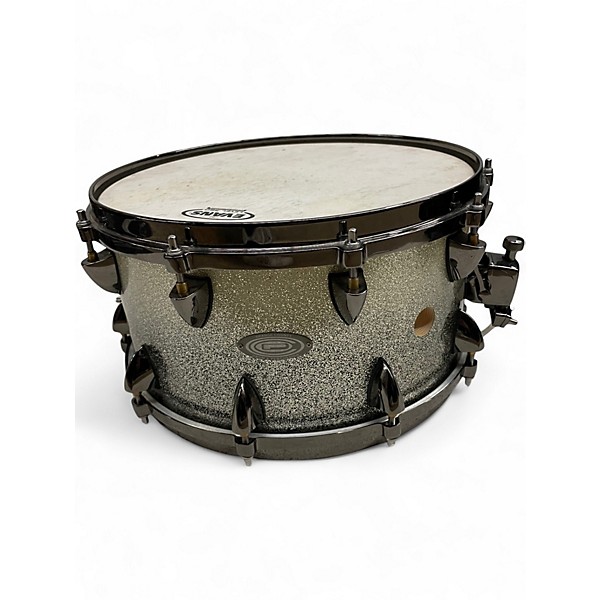 Used Orange County Drum & Percussion 14in 14in 25 Ply Maple Metallic Silver Drum