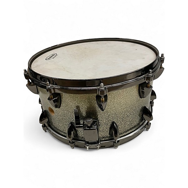 Used Orange County Drum & Percussion 14in 14in 25 Ply Maple Metallic Silver Drum