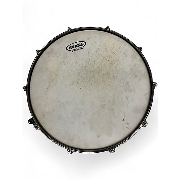 Used Orange County Drum & Percussion 14in 14in 25 Ply Maple Metallic Silver Drum