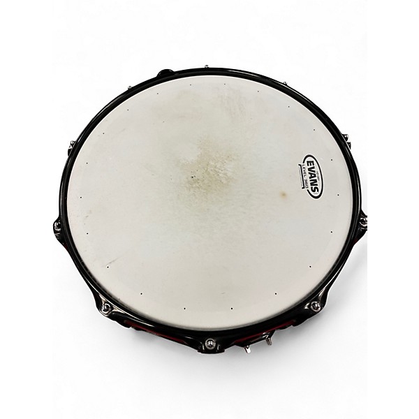 Used 2000s DW 14X6 Ten and Six Collectors Series Maple White w/Black Chrome hardware Drum