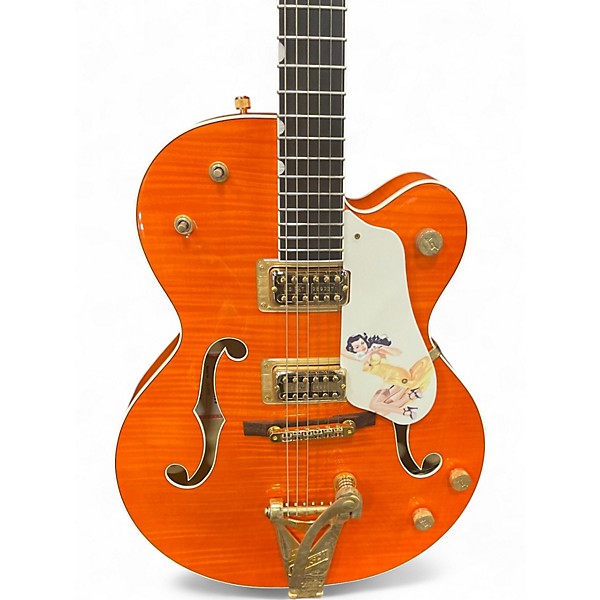 Used Gretsch Guitars G6120 Chet Atkins Signature Orange Hollow Body Electric Guitar