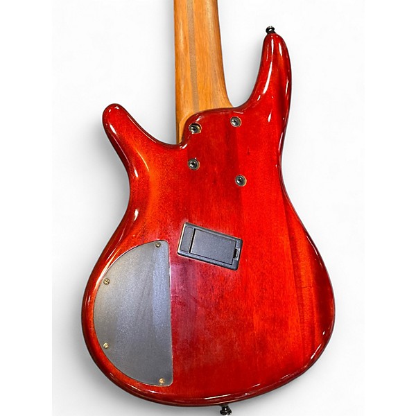 Used Ibanez SRMS806 Trans Orange Electric Bass Guitar