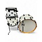 Used 1990s DW 3 Piece 3 Pc Collectors kit Keller shells White w/Black Chrome Hardware Drum Kit thumbnail