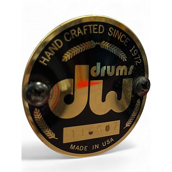 Used 1990s DW 3 Piece 3 Pc Collectors kit Keller shells White w/Black Chrome Hardware Drum Kit