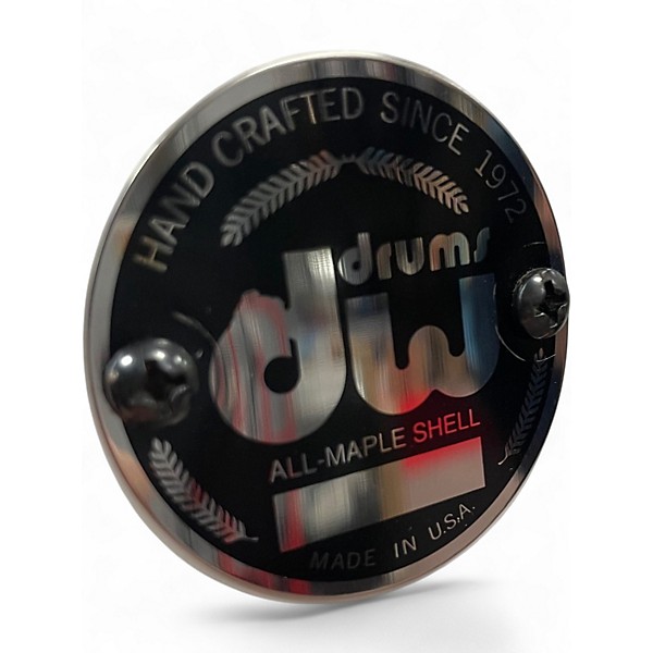 Used 1990s DW 3 Piece 3 Pc Collectors kit Keller shells White w/Black Chrome Hardware Drum Kit