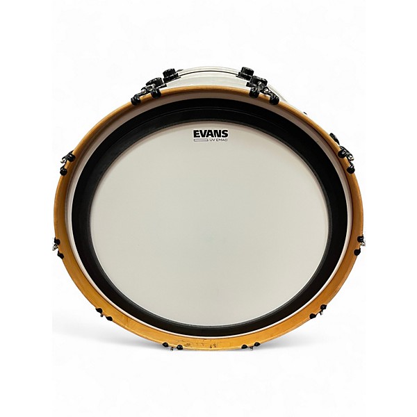 Used 1990s DW 3 Piece 3 Pc Collectors kit Keller shells White w/Black Chrome Hardware Drum Kit