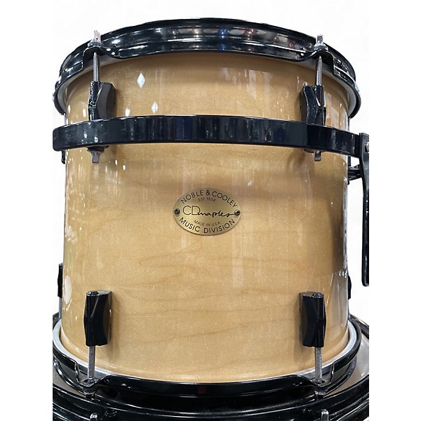 Used Noble & Cooley 3 Piece Custom CD Maple Natural with Sparkles Drum Kit
