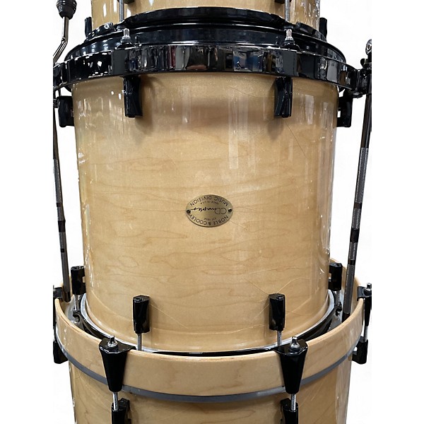 Used Noble & Cooley 3 Piece Custom CD Maple Natural with Sparkles Drum Kit