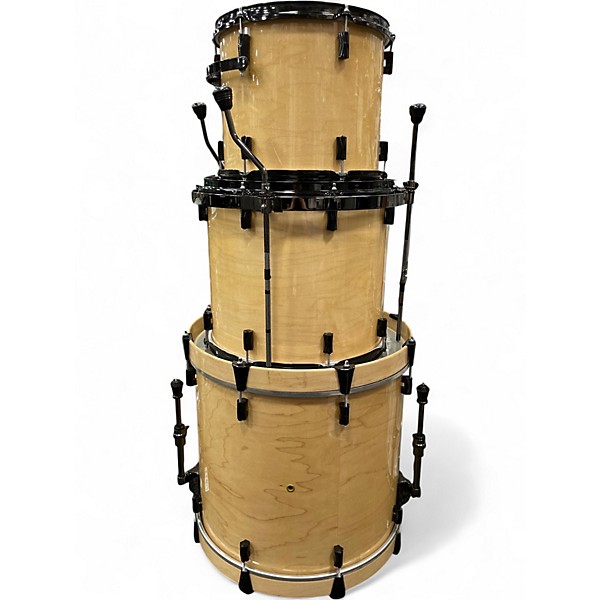 Used Noble & Cooley 3 Piece Custom CD Maple Natural with Sparkles Drum Kit