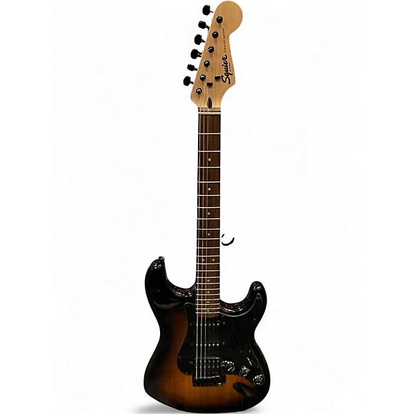 Used Squier Stratocaster HSS 2 Tone Sunburst Solid Body Electric Guitar