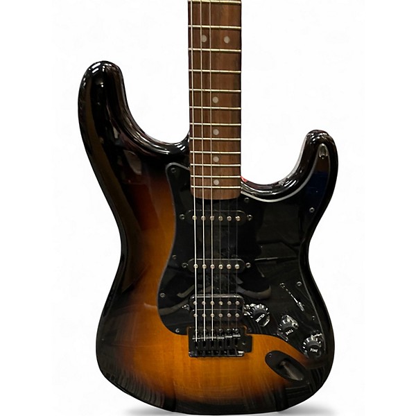 Used Squier Stratocaster HSS 2 Tone Sunburst Solid Body Electric Guitar