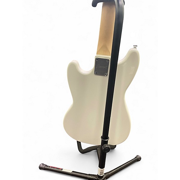 Used Squier Bronco Arctic White Electric Bass Guitar