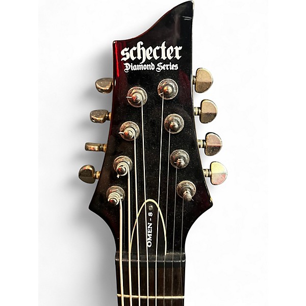 Used Schecter Guitar Research Omen 8 Black Solid Body Electric Guitar