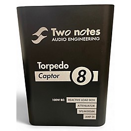 Used Two Notes AUDIO ENGINEERING Torpedo Captor Loadbox/Attenuator/DI Black 8 Ohm Power Attenuator