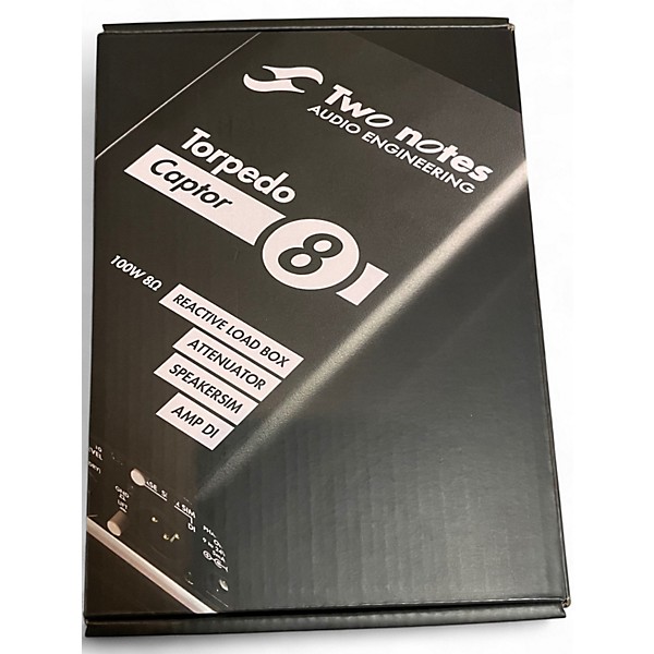 Used Two Notes AUDIO ENGINEERING Torpedo Captor Loadbox/Attenuator/DI Black 8 Ohm Power Attenuator