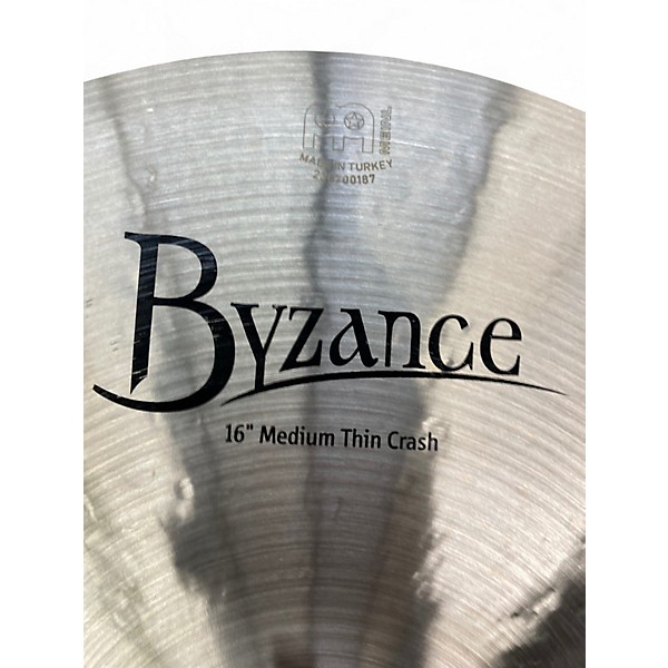 Used MEINL 16in Byzance Traditional Medium Thin Crash Cymbal