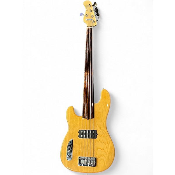 Used 2011 Regenerate Guitar Works VRB5 Fretless Left Handed Natural Electric Bass Guitar
