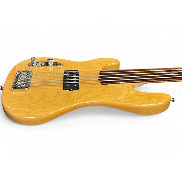Used 2011 Regenerate Guitar Works VRB5 Fretless Left Handed Natural Electric Bass Guitar