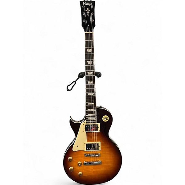 Used Vintage V100TSB Tobacco Sunburst Solid Body Electric Guitar