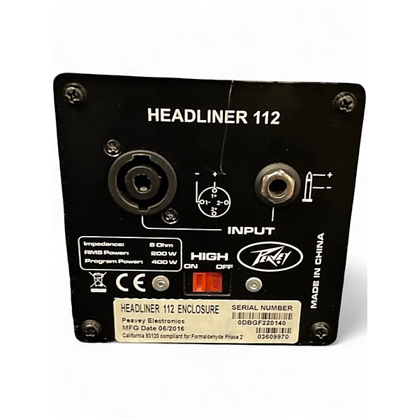 Used Peavey HEADLINER 112 Bass Cabinet