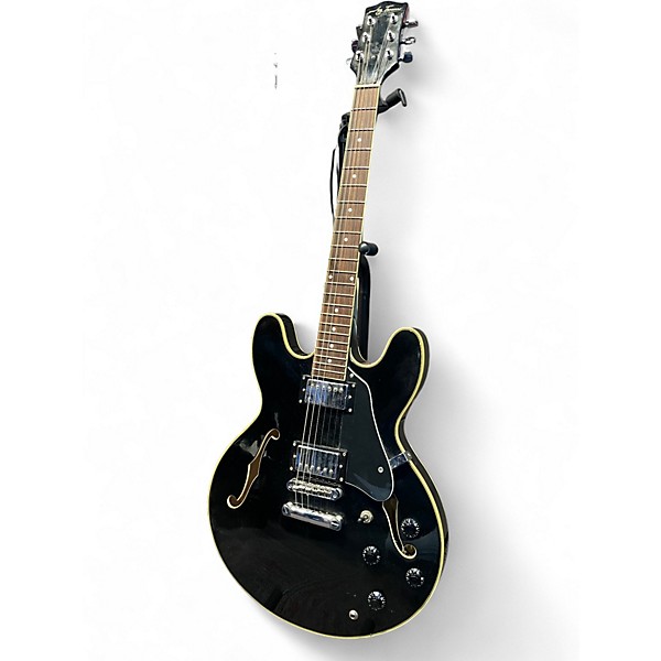 Used Jay Turser ES335 Style Black Hollow Body Electric Guitar