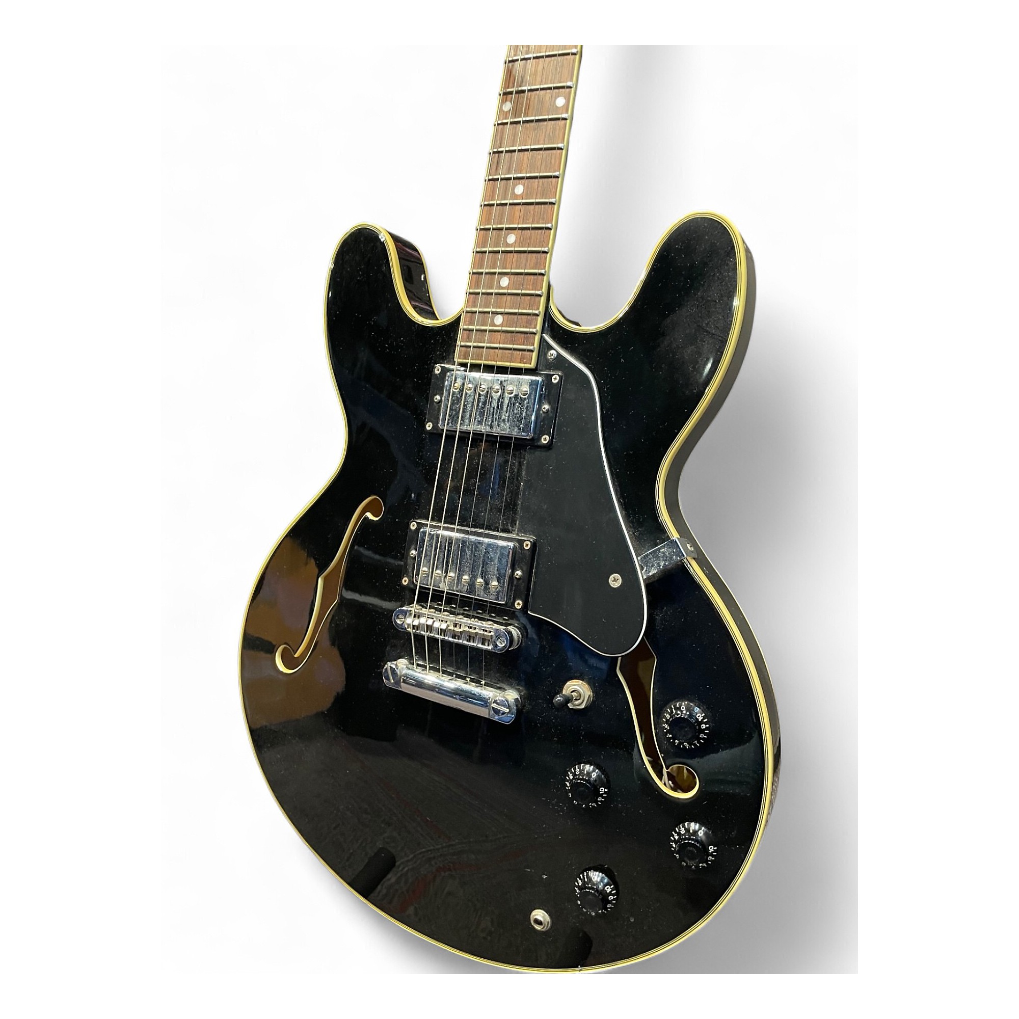 Used Jay Turser ES335 Style Black Hollow Body Electric Guitar
