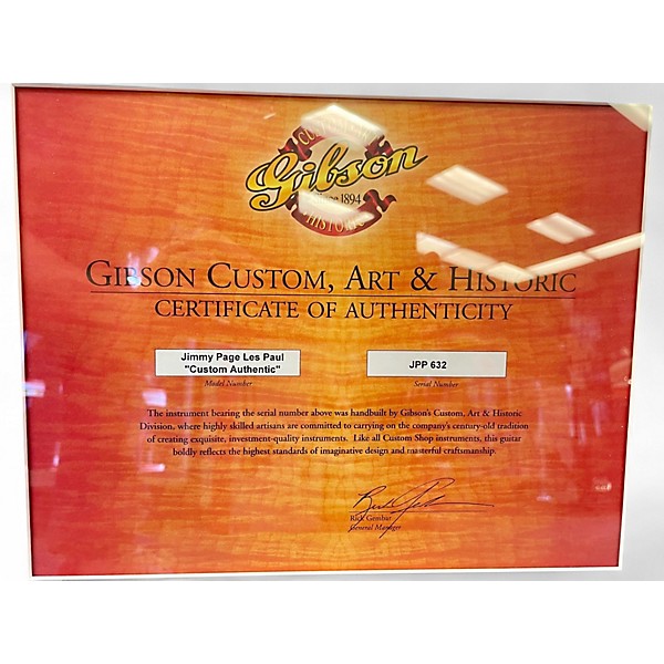 Used Gibson 1959 Reissue Jimmy Page Les Paul Number One Aged Sunburst Solid Body Electric Guitar