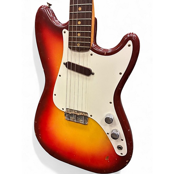 Vintage 1963 Fender 1963 Music Master Cherry Sunburst Solid Body Electric Guitar