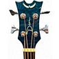 Used Dean Exotica Quilted Ash 4-String Trans Blue Acoustic Bass Guitar