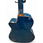 Used Dean Exotica Quilted Ash 4-String Trans Blue Acoustic Bass Guitar