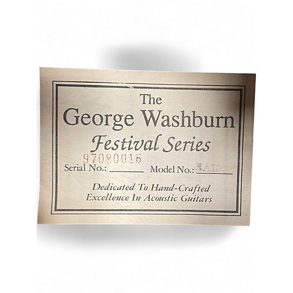 Used Washburn EA10 Natural Acoustic Guitar